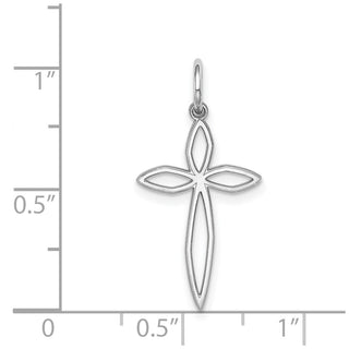 925 Sterling Silver Laser Designed Cross Pendant QXR126