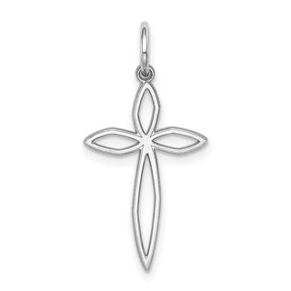 925 Sterling Silver Laser Designed Cross Pendant QXR126