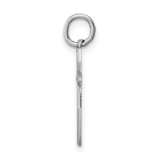 Sterling Silver Rhodium-plated Laser Designed Cross Charm QXR127