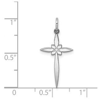 925 Sterling Silver Laser Designed Cross Pendant QXR129