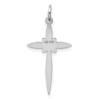 925 Sterling Silver Laser Designed Cross Pendant QXR130