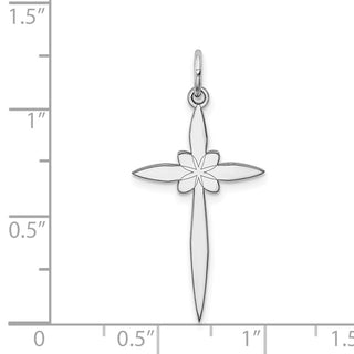 925 Sterling Silver Laser Designed Cross Pendant QXR130