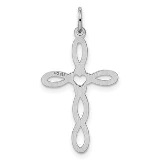 925 Sterling Silver Laser Designed Cross Pendant QXR133