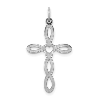925 Sterling Silver Laser Designed Cross Pendant QXR133