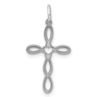 925 Sterling Silver Laser Designed Cross Pendant QXR134