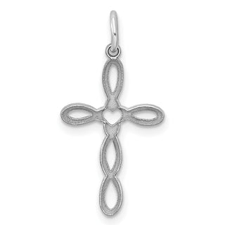 925 Sterling Silver Laser Designed Cross Pendant QXR134