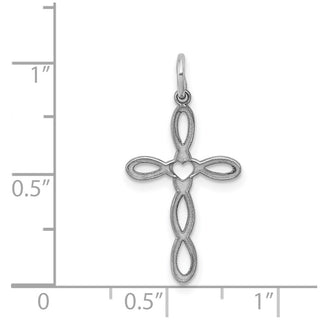 925 Sterling Silver Laser Designed Cross Pendant QXR134