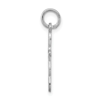 Sterling Silver Rhodium-plated Laser Designed Cross Charm QXR135