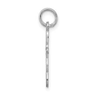 Sterling Silver Rhodium-plated Laser Designed Cross Charm QXR135