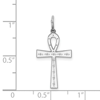 925 Sterling Silver Laser Designed Cross Pendant QXR137