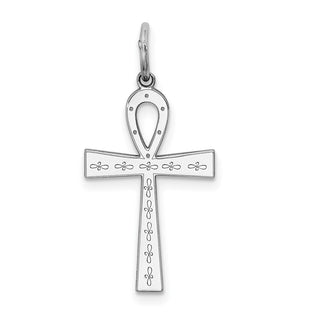 925 Sterling Silver Laser Designed Cross Pendant QXR137