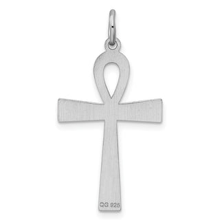 925 Sterling Silver Laser Designed Cross Pendant QXR138