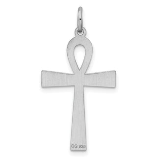 925 Sterling Silver Laser Designed Cross Pendant QXR138
