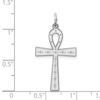 925 Sterling Silver Laser Designed Cross Pendant QXR138