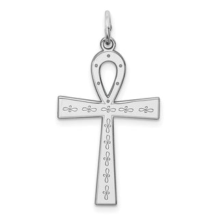 925 Sterling Silver Laser Designed Cross Pendant QXR138