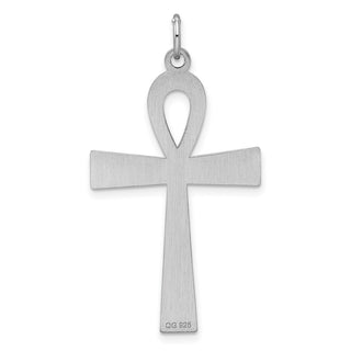 925 Sterling Silver Laser Designed Cross Pendant QXR139