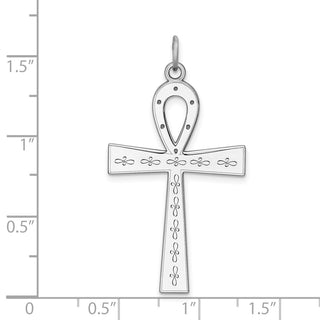 925 Sterling Silver Laser Designed Cross Pendant QXR139