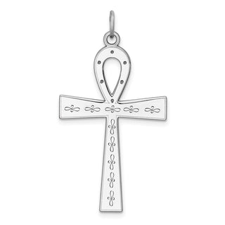 925 Sterling Silver Laser Designed Cross Pendant QXR139