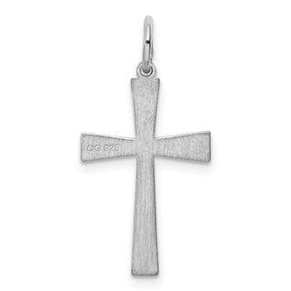 925 Sterling Silver Laser Designed Cross Pendant QXR150