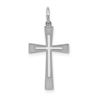 925 Sterling Silver Laser Designed Cross Pendant QXR150