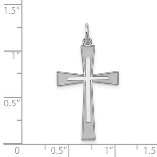 925 Sterling Silver Laser Designed Cross Pendant QXR151