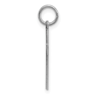 Sterling Silver Rhodium-plated Laser Designed Cross Charm QXR152