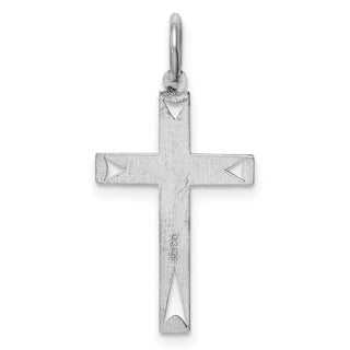 925 Sterling Silver Laser Designed Cross Pendant QXR153