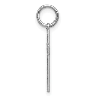 Sterling Silver Rhodium-plated Laser Designed Cross Charm QXR155