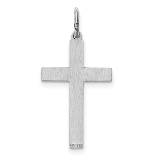 925 Sterling Silver Laser Designed Cross Pendant QXR156