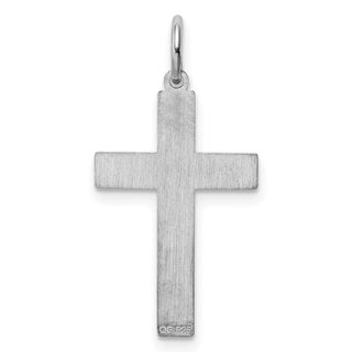 925 Sterling Silver Laser Designed Cross Pendant QXR171