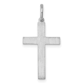 925 Sterling Silver Laser Designed Cross Pendant QXR174