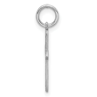 Sterling Silver Rhodium-plated Laser Designed Cross Charm QXR182