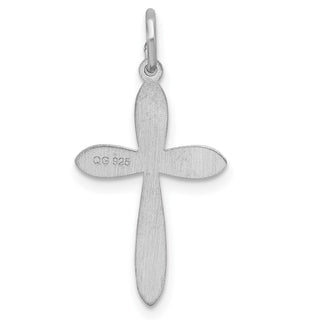 925 Sterling Silver Laser Designed Cross Pendant QXR183