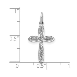 925 Sterling Silver Laser Designed Cross Pendant QXR183