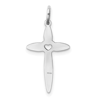 925 Sterling Silver Laser Designed Cross Pendant QXR185