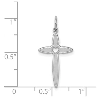 925 Sterling Silver Laser Designed Cross Pendant QXR185