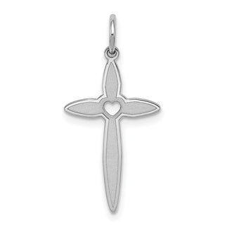 925 Sterling Silver Laser Designed Cross Pendant QXR185