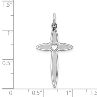 925 Sterling Silver Laser Designed Cross Pendant QXR186