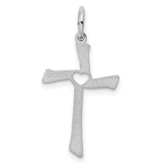 925 Sterling Silver Laser Designed Cross Pendant QXR199