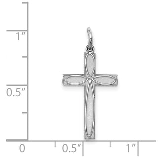 925 Sterling Silver Laser Designed Cross Pendant QXR203