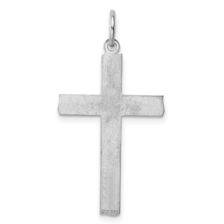 925 Sterling Silver Laser Designed Cross Pendant QXR204