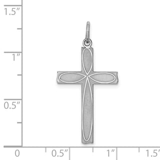 925 Sterling Silver Laser Designed Cross Pendant QXR204