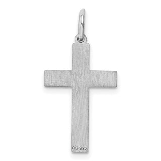 925 Sterling Silver Laser Designed Cross Pendant QXR211