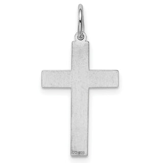 925 Sterling Silver Laser Designed Cross Pendant QXR213