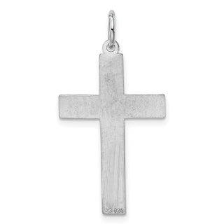 925 Sterling Silver Laser Designed Cross Pendant QXR214