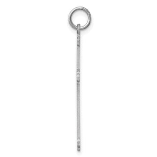 Sterling Silver Rhodium-plated Laser Designed Cross Charm QXR237