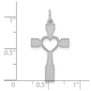 925 Sterling Silver Laser Designed Cross Pendant QXR245