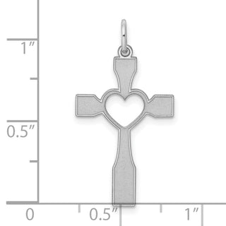 925 Sterling Silver Laser Designed Cross Pendant QXR245