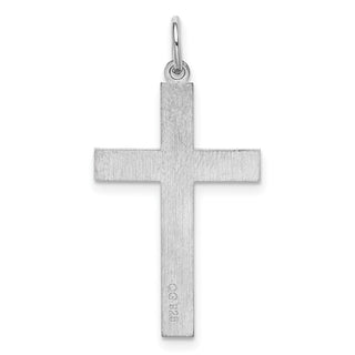 925 Sterling Silver Laser Designed Cross Pendant QXR255