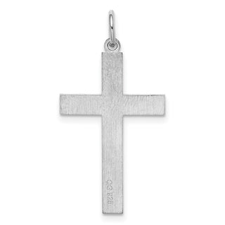 925 Sterling Silver Laser Designed Cross Pendant QXR255